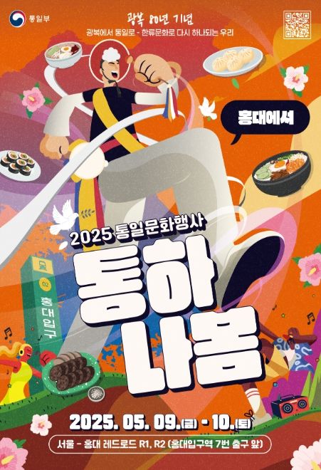 통일부, "통일, 청년속으로" 젊음의 거리 홍대 레드로드에서 '통하나봄' 개최