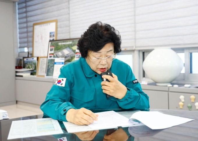 재난안전통신망(PS-LTE)을 활용한 유관기관 합동 모의훈련(김경희 시장)