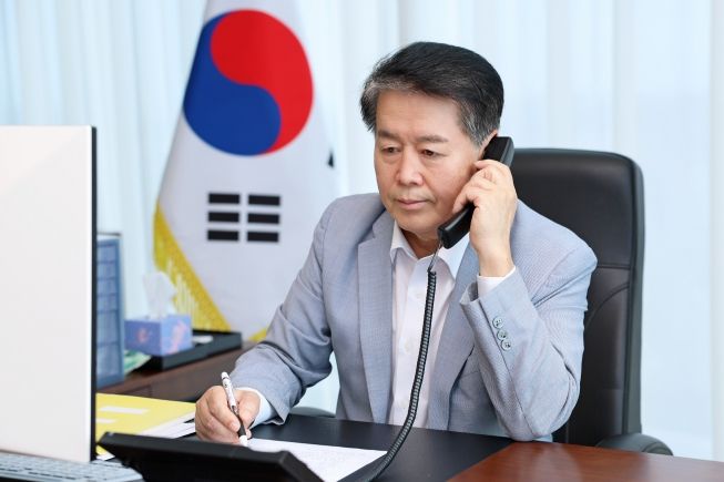 재외동포청장, 캄보디아 한국인 범죄피해 관련 정명규 재캄보디아한인회장과 전화 통화