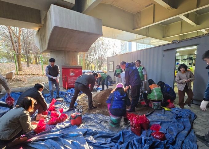 모래주머니 제작