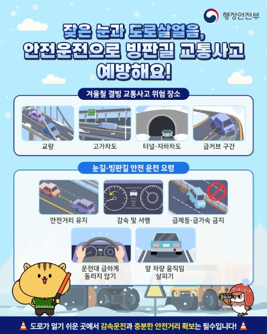 빙판길 교통사고 예방요령