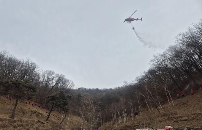 시흥시, 조남산림욕장서 산불 진화·주민대피 합동훈련