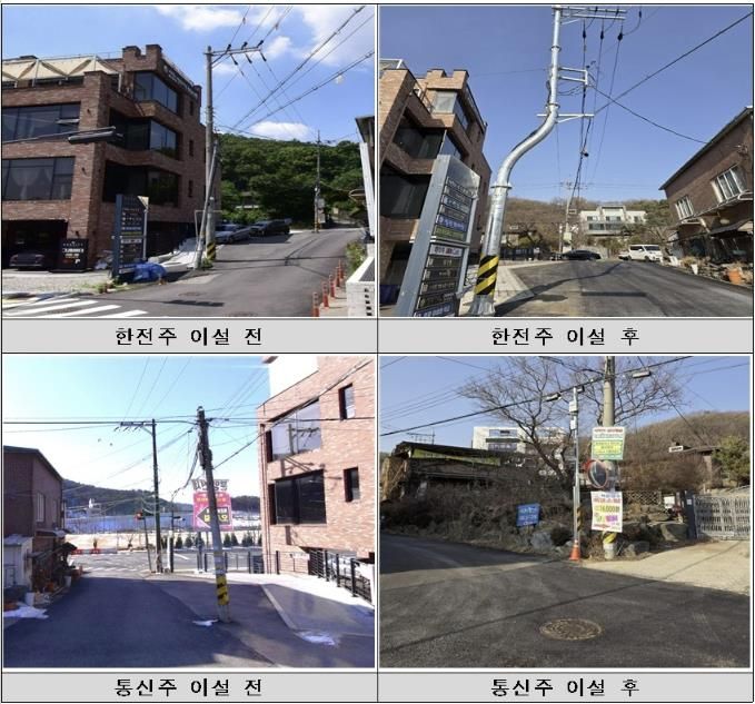 의왕시, 학현마을회관 주변 한전주‧통신주 이설 완료