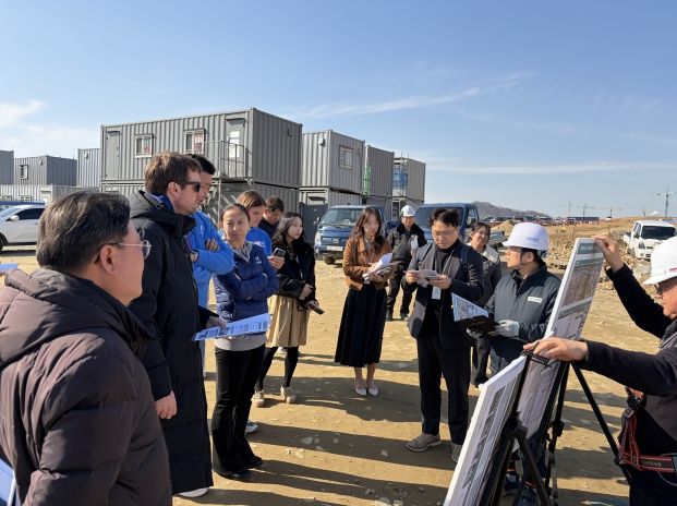 현장실사 중인 FISU 조정방문단(합강선수촌)