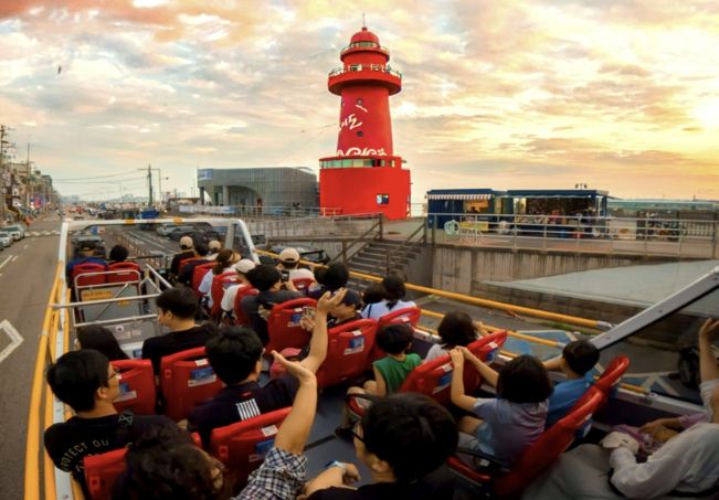 시흥시티투어 2층 버스 운행 현장